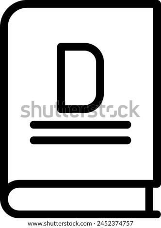 dictionary line icon illustration vector