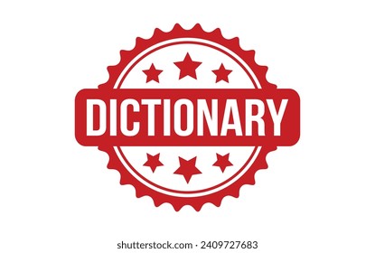 Dictionary rubber grunge stamp seal vector