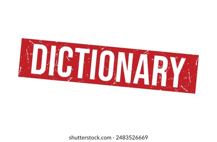 Dictionary rubber stamp on white background. Dictionary Stamp.