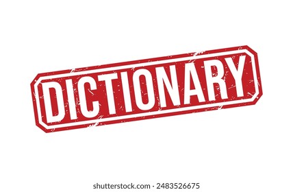 Dictionary rubber stamp on white background. Dictionary Stamp.