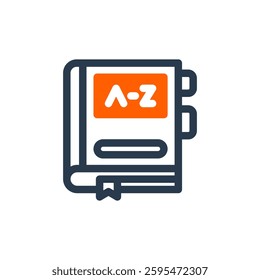 Dictionary for Study Abroad Vector Icon