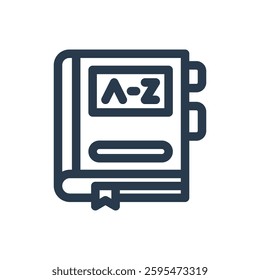 Dictionary for Study Abroad Vector Icon