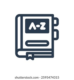 Dictionary for Study Abroad Vector Icon