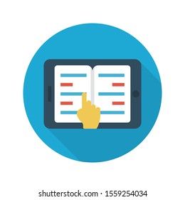 dictionary vector flat colour icon 