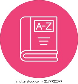 Dictionary vector icon. Can be used for printing, mobile and web applications.