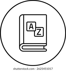 Dictionary vector icon. Can be used for printing, mobile and web applications.