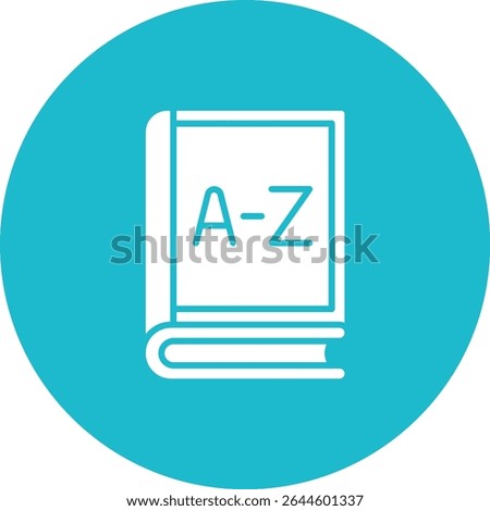 Dictionary vector icon. Can be used for printing, mobile and web applications.