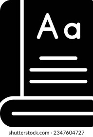 Dictionary Vector Icon Glyph Style