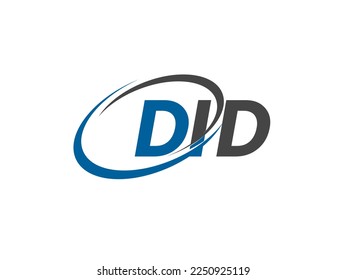 DID letter creative modern elegant swoosh logo design