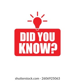 Did You Know?. Badge, Logo, Icon Set