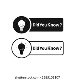 Did You Know? Icon Vector Design.