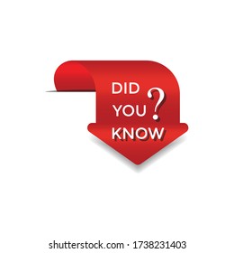 Did you know? icon vector illustration