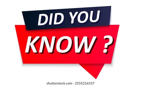 Did you know. Asks a question. Bubble speech with question mark. Interesting facts, news. Get an answer, help background information. Vector illustration	