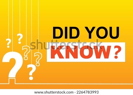 Did you know background banner design and question marks.