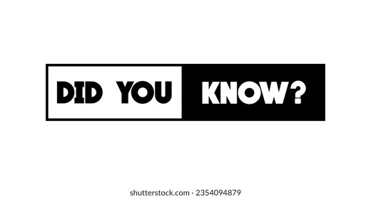 Did you know badge vector black geometric shape white background