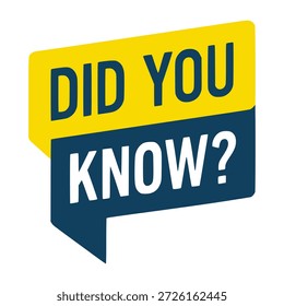 Did you know banner element flat color vector illustration template design