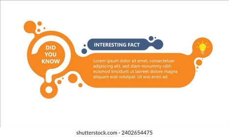 Did you know banner flat design template for education, business, advertising