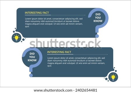 Did you know banner flat design template for education, business, advertising