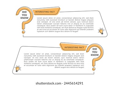 Did you know banner line design template for education, business, advertising