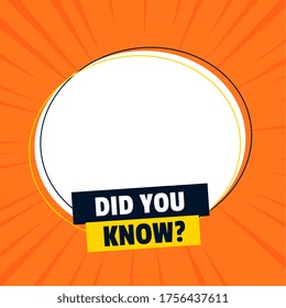 did you know banner with text space