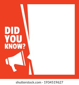 did you know banner with text space