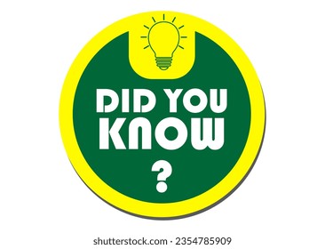did you know banner text, did you know design with typography