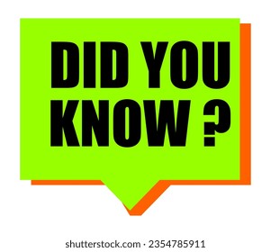 did you know banner text, did you know design with typography