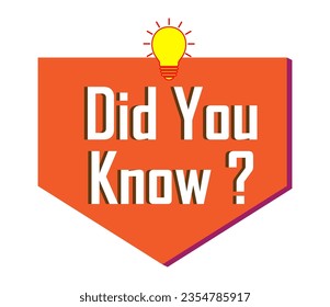 did you know banner text, did you know design with typography