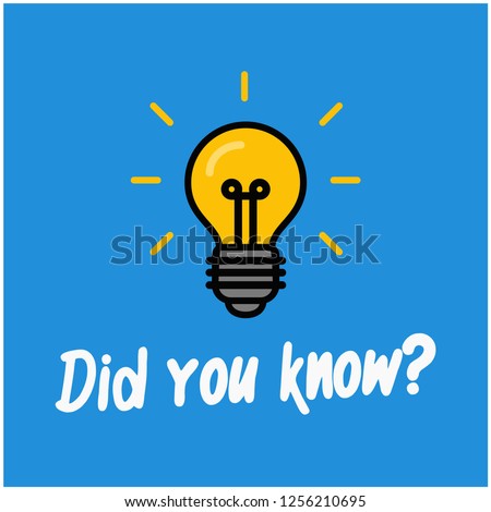Did You Know with Bulb Icon Vector Illustration