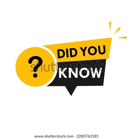 Did you know design template illustration
