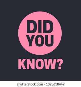 Did you know exclusive offer. did you know words