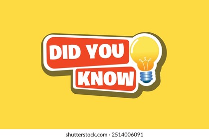 Did you know fun fact for bussiness and education, information background think