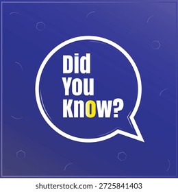 Did you know fun fact question icon illustration design, Have you heard yet sign illustration template, Do you know explanation and education sign