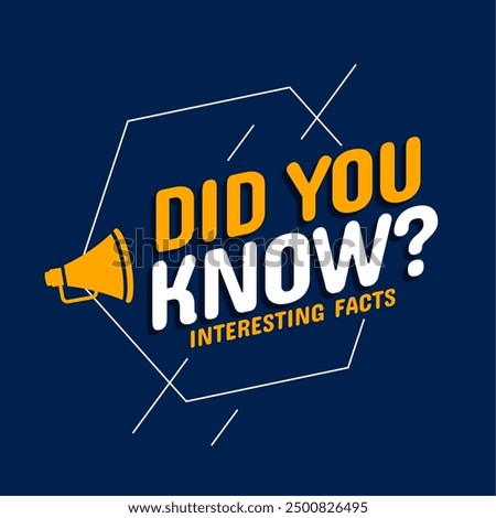 did you know geometric background with megaphone design vector