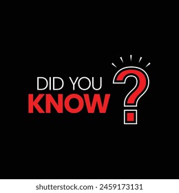 Did you know geometric message bubble with light vector image for social media 

