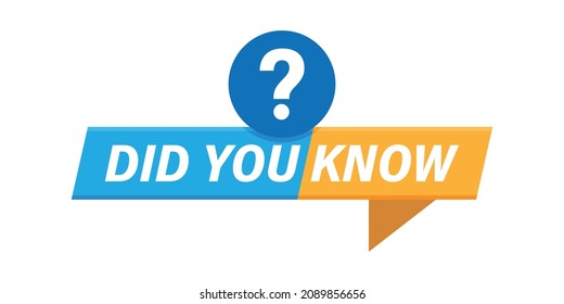 Did you know icon in flat style. Banner interesting facts vector illustration on white isolated background. Explanation sign business concept.