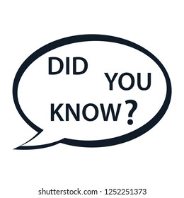 Did you know ? icon vector logo template