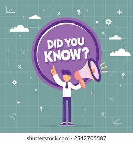 Did you know innovative facts question banner vector