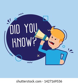 Did you know. Interesting fact. Interesting fact sign. Marketing and advertising tag. Vector