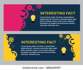 Did you know interesting fact label sticker set. Vector Illustration EPS10