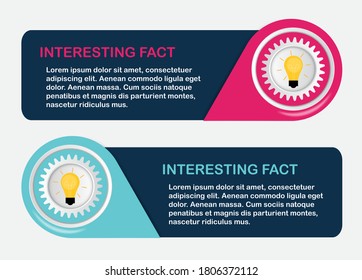 Did you know interesting fact label sticker set. Vector Illustration EPS10