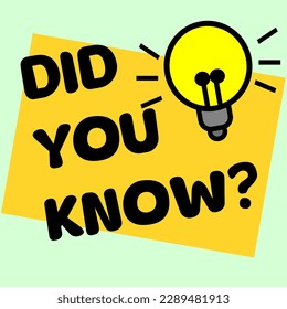 Did You Know with Light Bulb Design