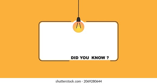 Did you know and lightbulb illustration