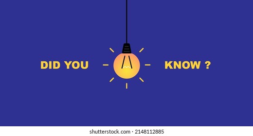 Did you know and lightbulb illustration