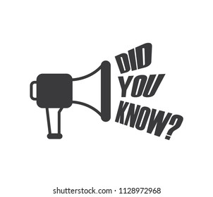 Did You Know Megaphone Label