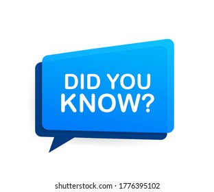Did You Know Megaphone Label. Vector stock illustration