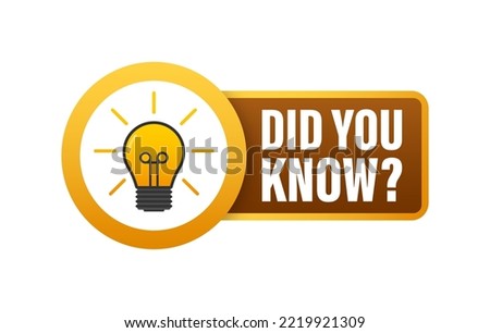 Did You Know Megaphone Label. Vector stock illustration