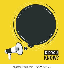 Did you know with megaphone and text space