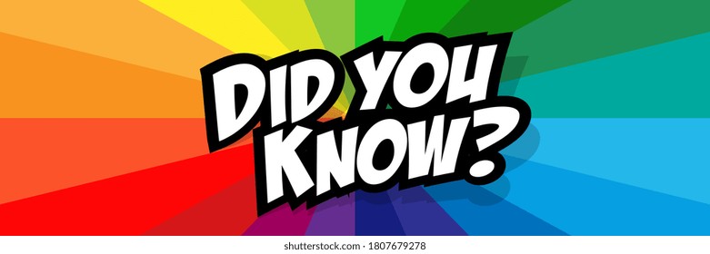 " Did you know ? " on multicolor background