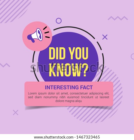 Did you know with purple circle and megaphone